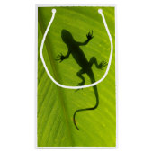 Gecko Silhouette Klein Cadeauzakje (Achterkant)