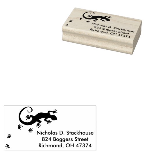 Gecko Silver en je ruggengraat. en ideeën Rubberstempel (Gestempeld)