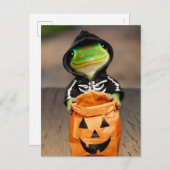 Gecko Skelet Uitnodiging Briefkaart (Voorkant / Achterkant)