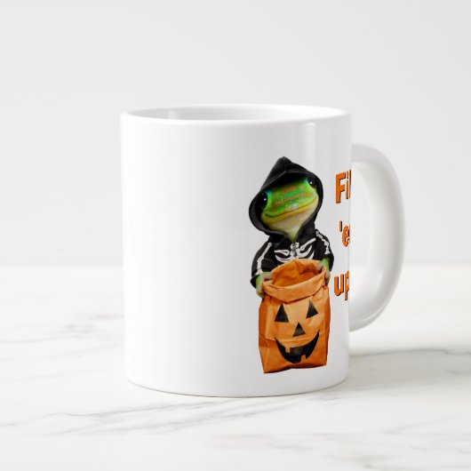 Gecko Skeleton Grote Koffiekop (Voorkant rechts)