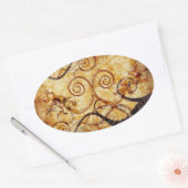 Gecko Spiral Twins Ovale Sticker (Envelop)