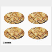 Gecko Spiral Twins Ovale Sticker (Vel)