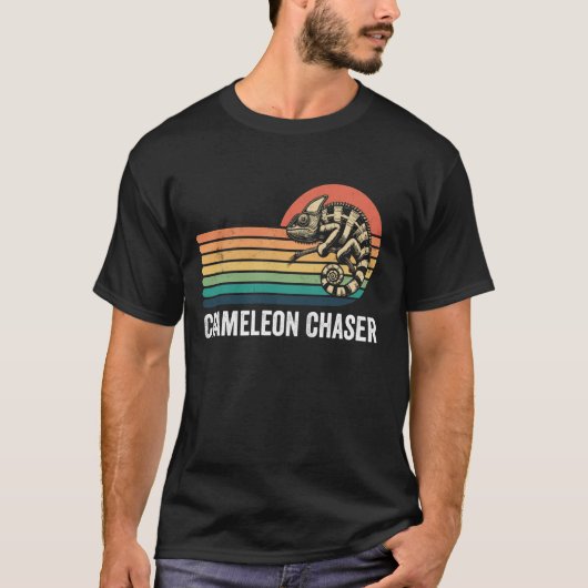 Gecko Squad Kameleon Catcher Retro Gecko Kameleon T-shirt (Voorkant)