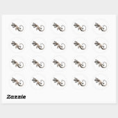 Gecko stenen muur Stickers (Vel)