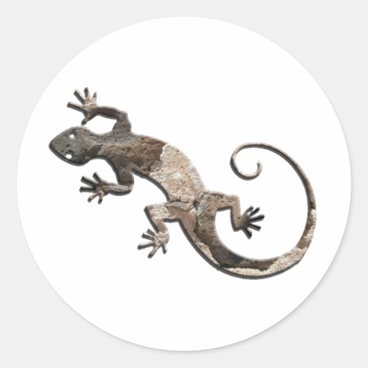 Gecko stenen muur Stickers (Voorkant)