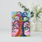 Gecko Tree of Life Briefkaart (Staand voorkant)