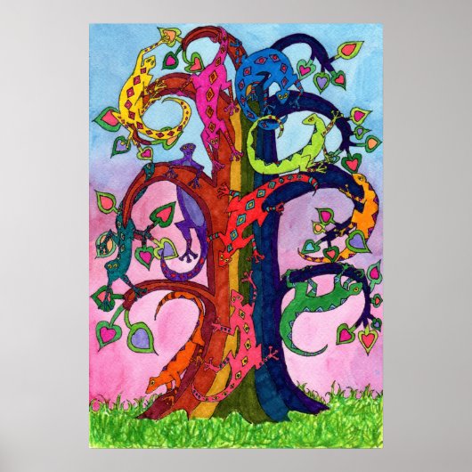 Gecko Tree of Life Poster (Voorkant)