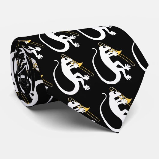Gecko Trombone Necktie Stropdas (Opgerold)
