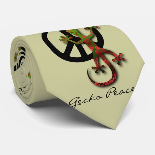 gecko vrede stropdas (Opgerold)