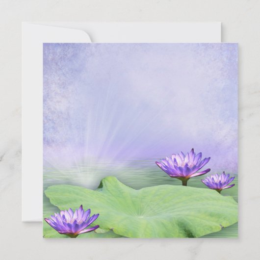 Gecko Water Lily Pad Fun Housewarming Party Kaart (Achterkant)