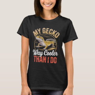 Gecko Way Koeler Hagedissen Reptiel Dier Luipaard  T-shirt