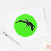 GECKO White Outline Ronde Sticker (Envelop)