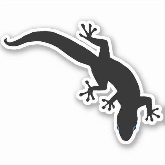 GECKO White Outline Sticker (Voorkant)