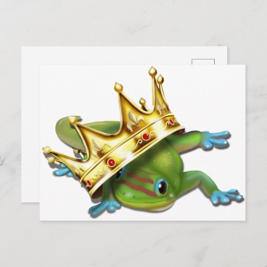 Gecko with crown briefkaart (Voorkant / Achterkant)