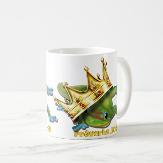Gecko with crown—Proverbs Koffiemok (Voorkant rechts)