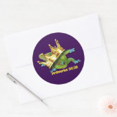 Gecko with crown—Proverbs Ronde Sticker (Envelop)