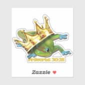 Gecko with crown—Proverbs  Sticker (Vel)
