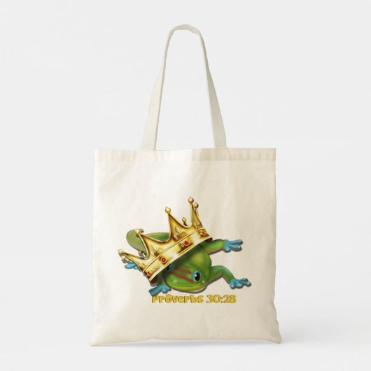 Gecko with crown—Proverbs  Tote Bag (Achterkant)