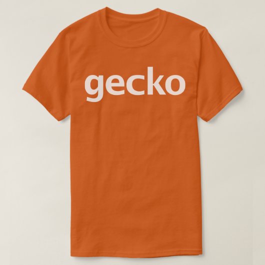 Gecko Witte Tekst Typografie T-shirt (Design voorkant)