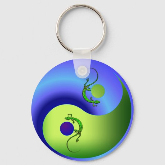 Gecko Yin Yang Sleutelhanger (Voorkant)