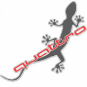 Gecko - Zwart - Groter Sticker (Voorkant)