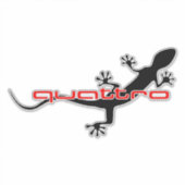 Gecko - Zwart Sticker (Voorkant)