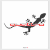 Gecko - Zwart Sticker (Vel)