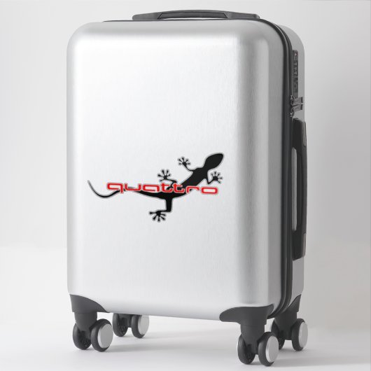 Gecko - Zwart Sticker (Koffer)