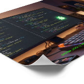 GeckoDev // Cyberpunk Debugger Universeel Station  Poster (Hoek)