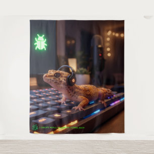 GeckoDev // Cyberpunk Programmeur Immersieve Wand Wandkleed