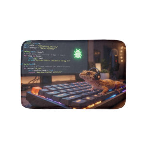 GeckoDev // Cyberpunk Programmeur Luipaardgekko Vl Badmat