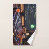 GeckoDev // Gepersonaliseerde Cyberpunk Programmeu Bad Handdoek (Handdoek)
