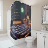 GeckoDev Gepersonaliseerde Cyberpunk Programmeur D Douchegordijn (In situ)