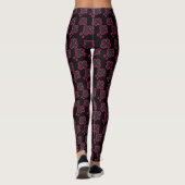 GeckoLand Roze bloempatroon Leggings (Achterkant)
