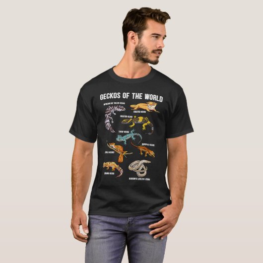 Geckos Animals of the World Crested Leopard Gecko  T-shirt (Voorkant volledig)