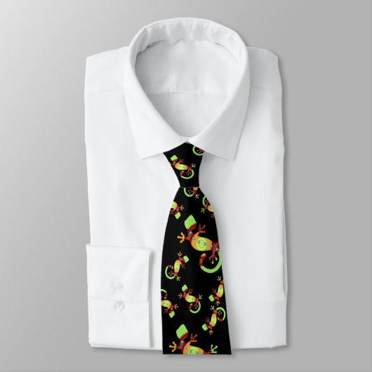 Geckos bold print necktie stropdas (Gebonden)