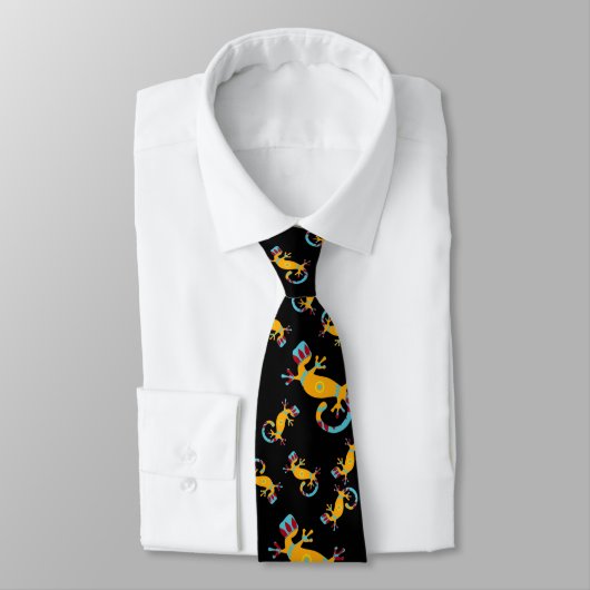 Geckos bold print necktie stropdas (Gebonden)
