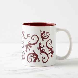 geckos_burgandy_mok tweekleurige koffiemok