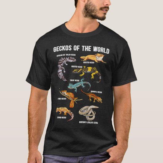 Geckos-dieren van de Wereldtop van Leopard Gecko T-shirt (Voorkant)