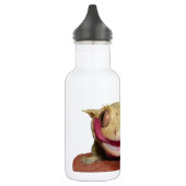 Gecko's glimlachen en likken waterfles (Links)