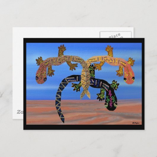 Geckos in de Valley of Fire Briefkaart (Voorkant / Achterkant)