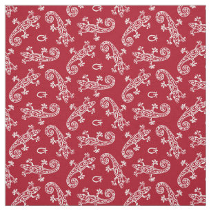 Geckos reptile patterted custom initiaal fabric stof