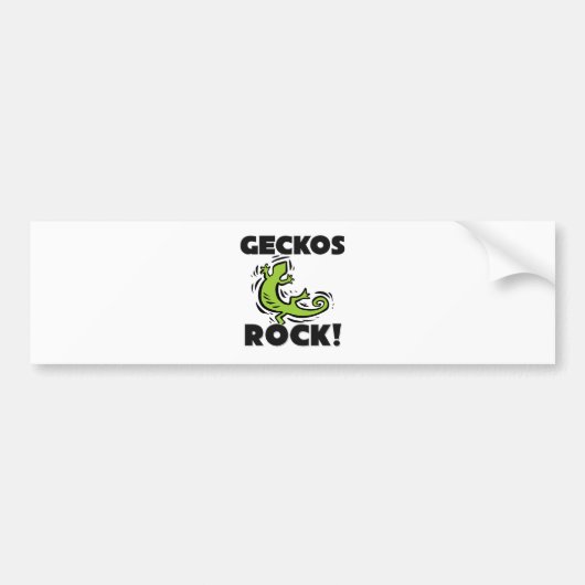 Geckos Rock Bumpersticker (Voorkant)