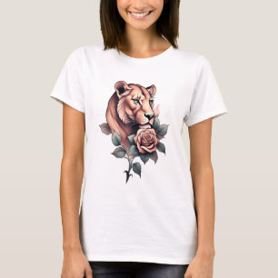 Geclaimd door Beauty: Leeuwin en Roos T-shirt