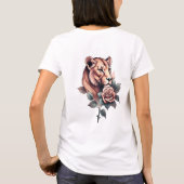 Geclaimd door Beauty: Leeuwin en Roos T-shirt (Achterkant)
