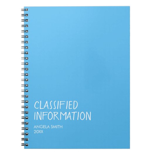 Geclassificeerd Informatie Notitieboek – Grappige (Voorkant)