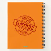Geclassificeerd tijdschrift notitieboek (Achterkant)