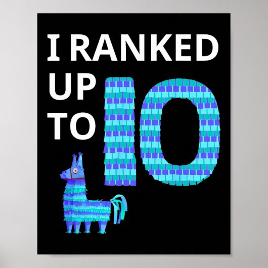 Geclassificeerd tot 10 verjaardag videospel Llama  Poster (Voorkant)