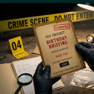 Geclassificeerde Verjaardagsbriefing Grappige Verj Kaart