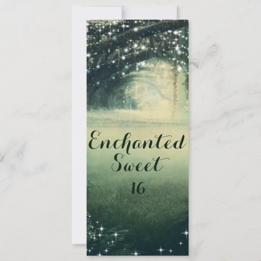 Geclustreerd Forest Green Blue-lampjes, gezoet 16  Kaart (Achterkant)